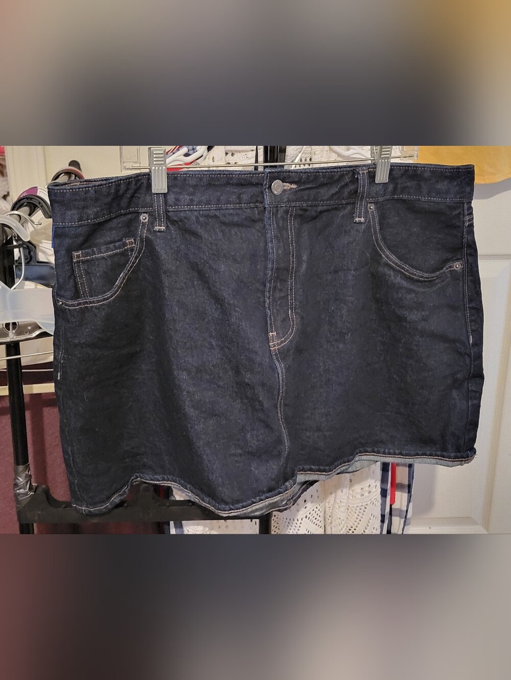 Old Navy High Waisted A-line Denim Skirt Size 18